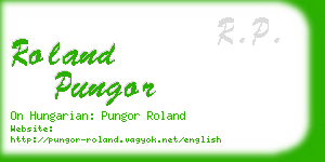 roland pungor business card